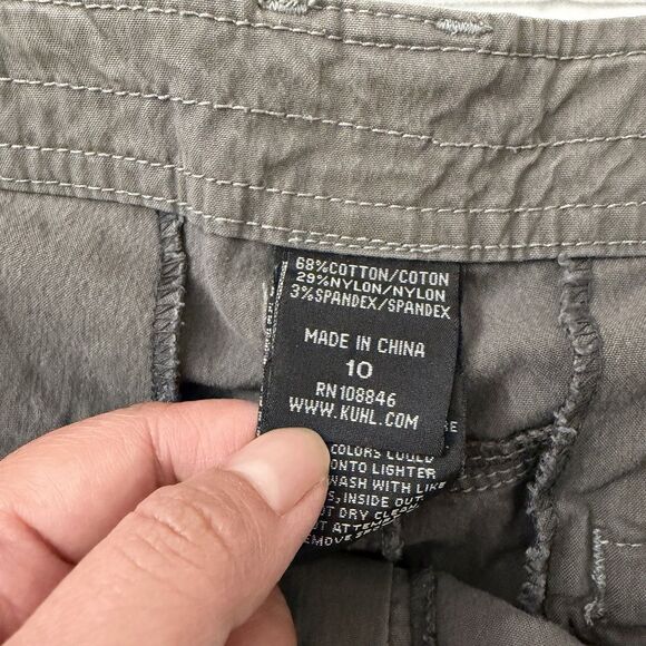 Kuhl Vintage Patina Dye Shorts Womens 10 Gray Cargo Hiking 12” Inseam Outdoors - Picture 4 of 10